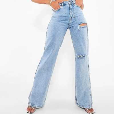 Boohoo Acid Wash Rip Split Hem Jeans Review