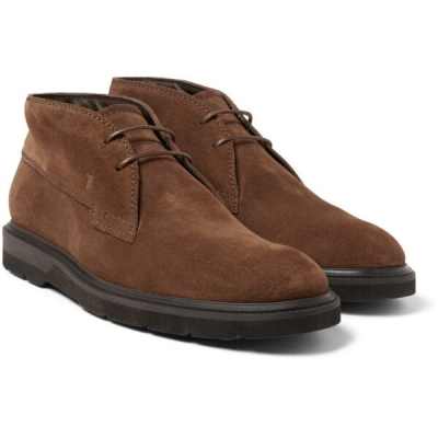 MATCHES Tod's Rubber-Sole Suede Desert Boots